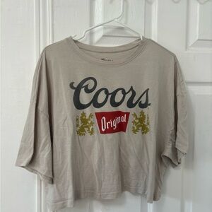 cropped coors light tshirt